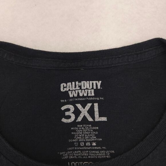 Call of Duty WW2 Short Sleeve Crew Neck Graphic T Shirt Mens Size 3XL Black - Picture 3 of 9
